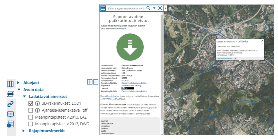 Espoo 3D Kaupunkitietomalli Espoo 3D Kaupunkitietomalli